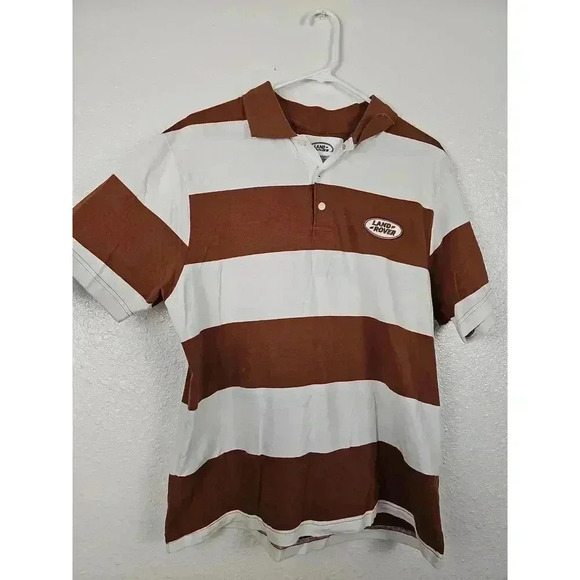 Pacsun Mens Land Rover Striped Polo Shirt Short Sleeve Small - Picture 2 of 8